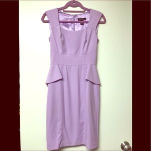WHBM Lavender Peplum Business Cocktail Dress